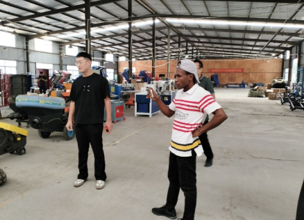 Ghanaian Customer Visits Keruide to Inspect Ride-On Sweepers, Secures On-Site Order Intent